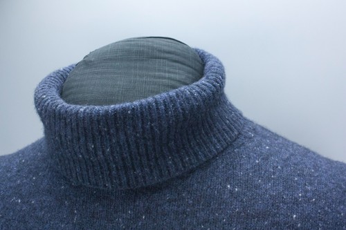 Wax London Herren Petrol Blau Ridgeway Rollkragen Pullover Größe Gesprenkelt Wollmischung - Bild 5 von 24