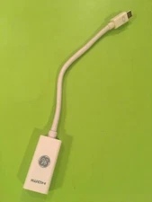 GE brand HDMI patch cable USB cord FCC #33589, white plastic Component Connector
