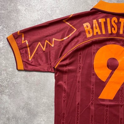 BNWT BATISTUTA #9 1999 2000 ROMA ORIGINAL HOME JERSEY DIADORA Size 