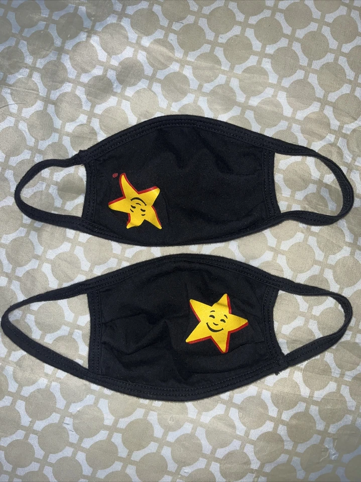 2 Black Cloth Mask With Carl’s Jr. Hardee’s Logo - Image 2 of 3