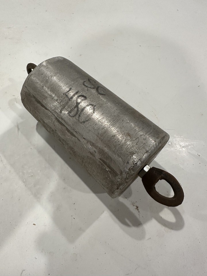 USED 4” Conduit Aluminum Can For PVC Mandrel, 33/4" Dia. x 6" Length