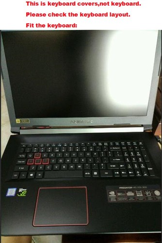Cover tastiera TPU trasparente per Acer Predator Helios PH317-51/52 PH315-51 VN7-593 - Foto 4 di 5