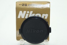 Vintage NIKON 52mm Snap on Genuine Front Lens Cap Gold Boxed Japan