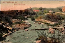 Vintage East Dixfield ME Seven Mile Brook Scenic Postcard 1913