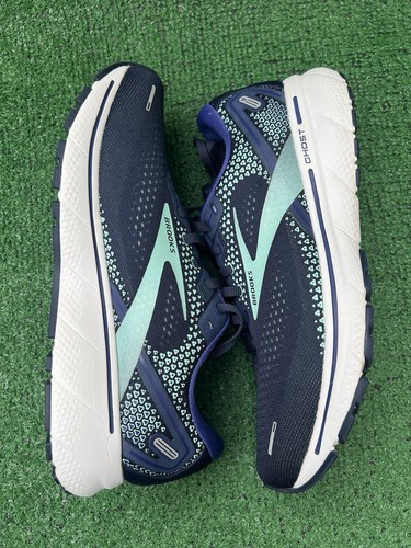 Brooks Ghost 14 Running Shoes Women's Size 10.5D Wide Blue White Sneakers Used - 第 4/19 張圖片