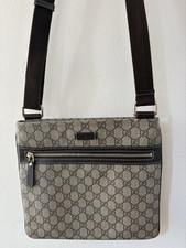 Gucci GG Monogram Crossbody Bag Beige Brown A...