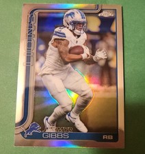 2025 Topps Chrome Football Jahmyr Gibbs #101 Refractor Detroit Lions NFL