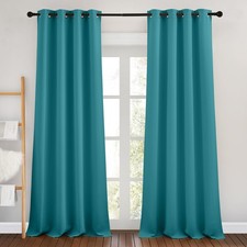 NICETOWN Peacock Teal Blackout Bedroom 46"W x 96"L Pack of 2 ,