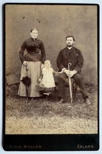 orig. KAB cabinet photo photograph old picture around 1875 Eslarn family Neustadt Wald