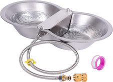 Automatic Dog Waterer Outdoor 2 Gallon Large Stainless Steel Water Bowl Dispense