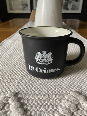 Offizielle 19 Verbrechen matt schwarze Keramiktasse - Top Zustand