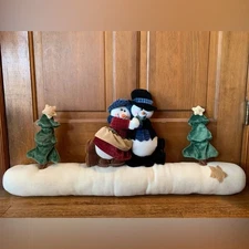 Snowman Plush Door Draft Stopper Snowmen Home Decor Holiday Christmas