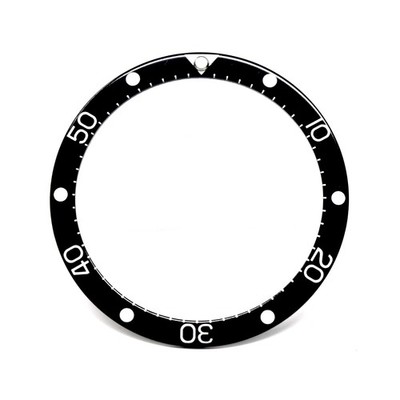 SKX007/SRPD Flat Bezel Insert - Black/Silver - CT6122