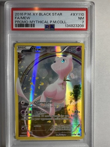 2016 POKEMON XY BLACK STAR PROMO MYTHICAL POKEMON #XY110 FULL ART MEW PSA 7 🔥🔥