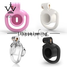 Resin Male Chastity Device Inverted Cage for Men Locking Belt with 4 Rings