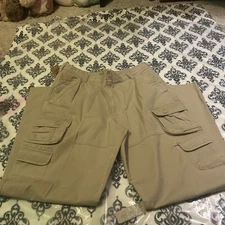 GH Bass 100% Cotton Terrain Mens Terrain Cargo Pants NWT 36/34 Big Tall