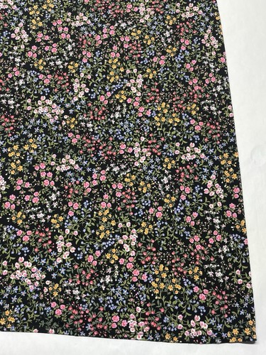Black Multi Ditzy Floral Smocked Babydoll Maxi Dress Size XXL Boho Cottagecore - Picture 9 of 22