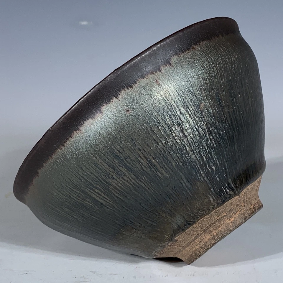 Tazón de pelo de conejo marca Taiping Kiln Jian de porcelana antigua china de 5,1" Foto 4 de 4