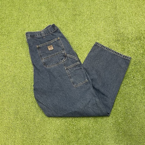 Carhartt B13 DPS Dungaree Fit Carpenter Work Pants Blue Jeans Mens Sz 36x32