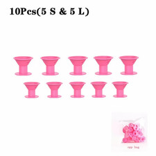 10/20Pcs Soft Rubber Hair Curlers Silicone Heatless Hair Rollers Clips No Hurt H