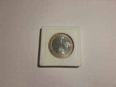 £2 Plastic Coin Holder 3D printed white secure coin holder for coin collectors