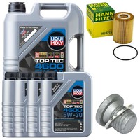 MotoröL Filter Set 5W-30 Liqui Moly 9 Liter + Schraube FüR Mercedes M-Klasse CLK