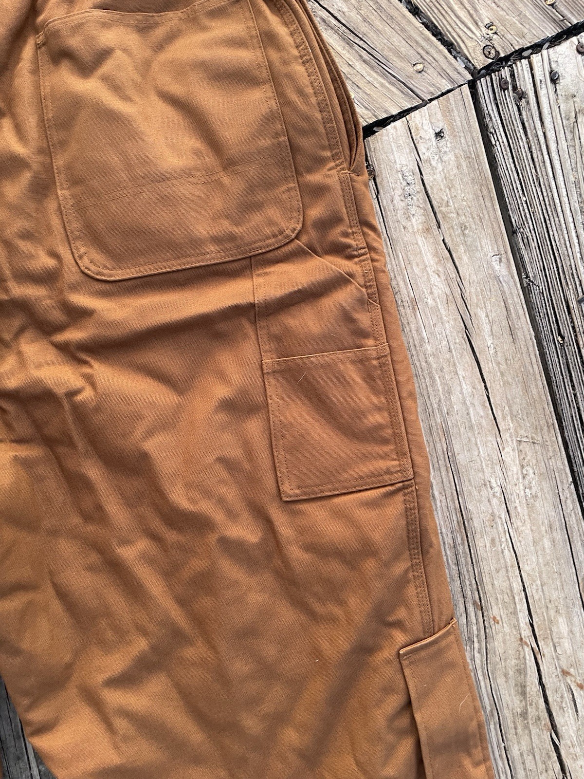 Steel Guard Heavy Coveralls 2 XL Adjustable ShoulderStrapsInsulated Brown Canvas