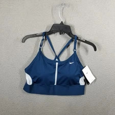 Nike Women's Dri-FIT Indy Light-Support Padded Blue Sports Bra DB8765-460 XL