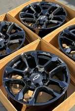 18 Chevy Tahoe Silverado Factory Wheels Gloss Black Rims Oem 14091 Set 4 18 Chevy Tahoe Silverado Factory Wheels Gloss Black Rims Oem 14091 Set 4