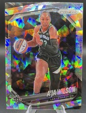 2025 Panini Prizm WNBA A’JA AJA WILSON #76 Silver CRACKED ICE Aces
