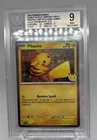 BGS 9-NEW LOGO- 30th Anniversary Pikachu Pokemon Day Stamp Promo Cosmo Holo