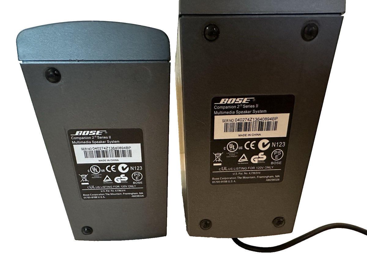 Bose Companion 2 Series II Multimedia Speaker System And Audio