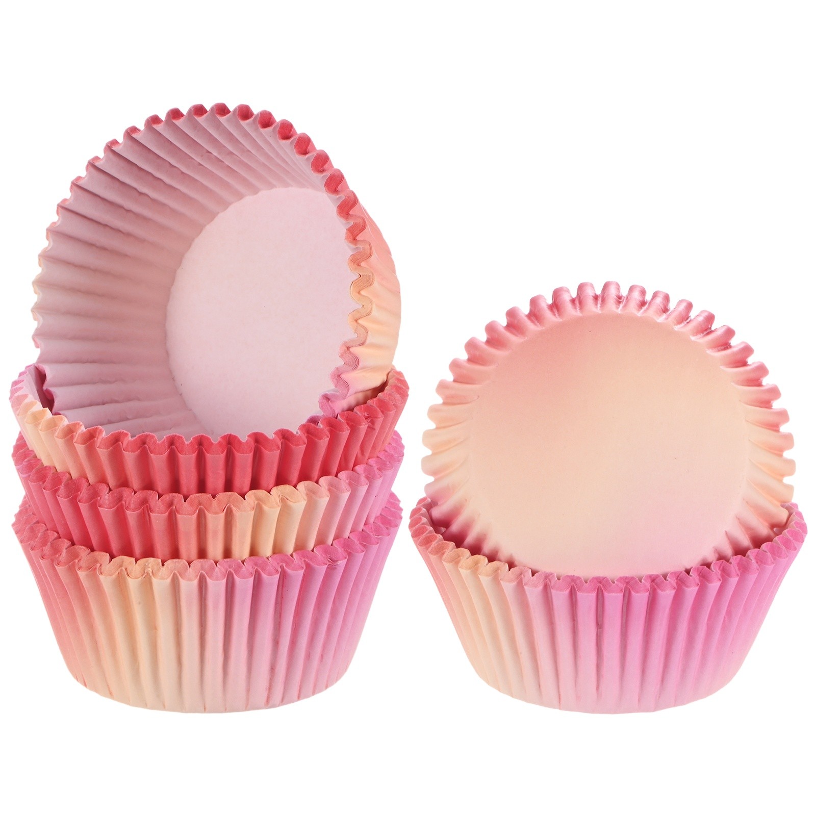 100-Pack Cupcake Liners, Cupcake Wrappers for Party[Pink-yellow Gradient]-image