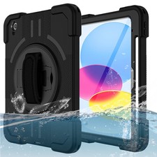 For iPad A16 2025/iPad 10th Gen Waterproof Case Full Body Shockproof Pen Holder