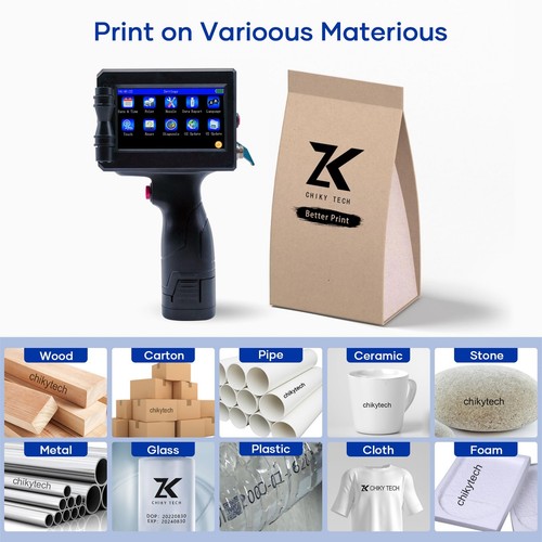 Stampante portatile a getto d'inchiostro 4,3 pollici stampa touch screen contenuti editing personalizzato - Foto 4 di 7