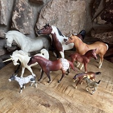 Vintage Breyer Horses Lot Of 9 Equestrian Toys Figurines Palomino Unicorn Baby