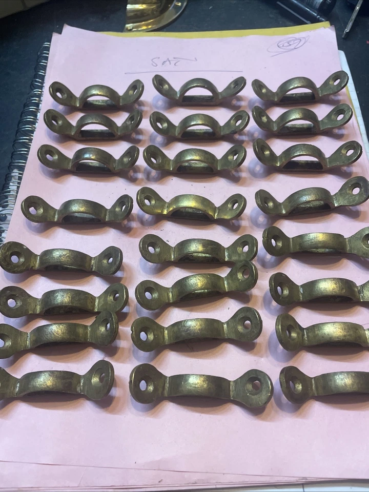 24cast Brass Vintage Stair Clips Antique Brass 6x2x1.5cm Rod Size2.4x1cm - Image 3 of 4