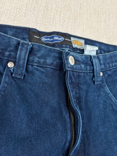 Anchor Blue Loose Baggy Jeans Mens 33" x 31" Grunge Y2K Vintage Blue Skater Rave - Picture 7 of 19