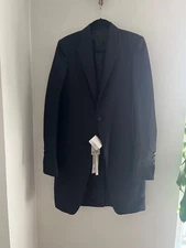 Rick Owens Island 1 button long blazer for men