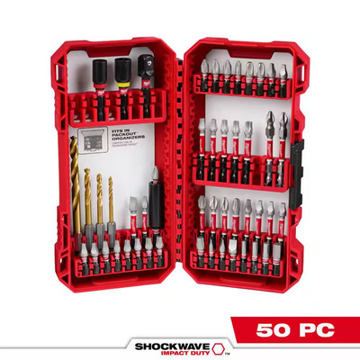 Milwaukee Shockwave Impact Driver Bit Set 50 Piece Alloy Steel Drill Bits