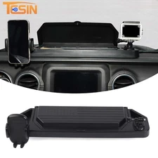 Dash Mount Phone Holder w/ Storage Box lid Tray For Jeep Wrangler JL JT 2018-23