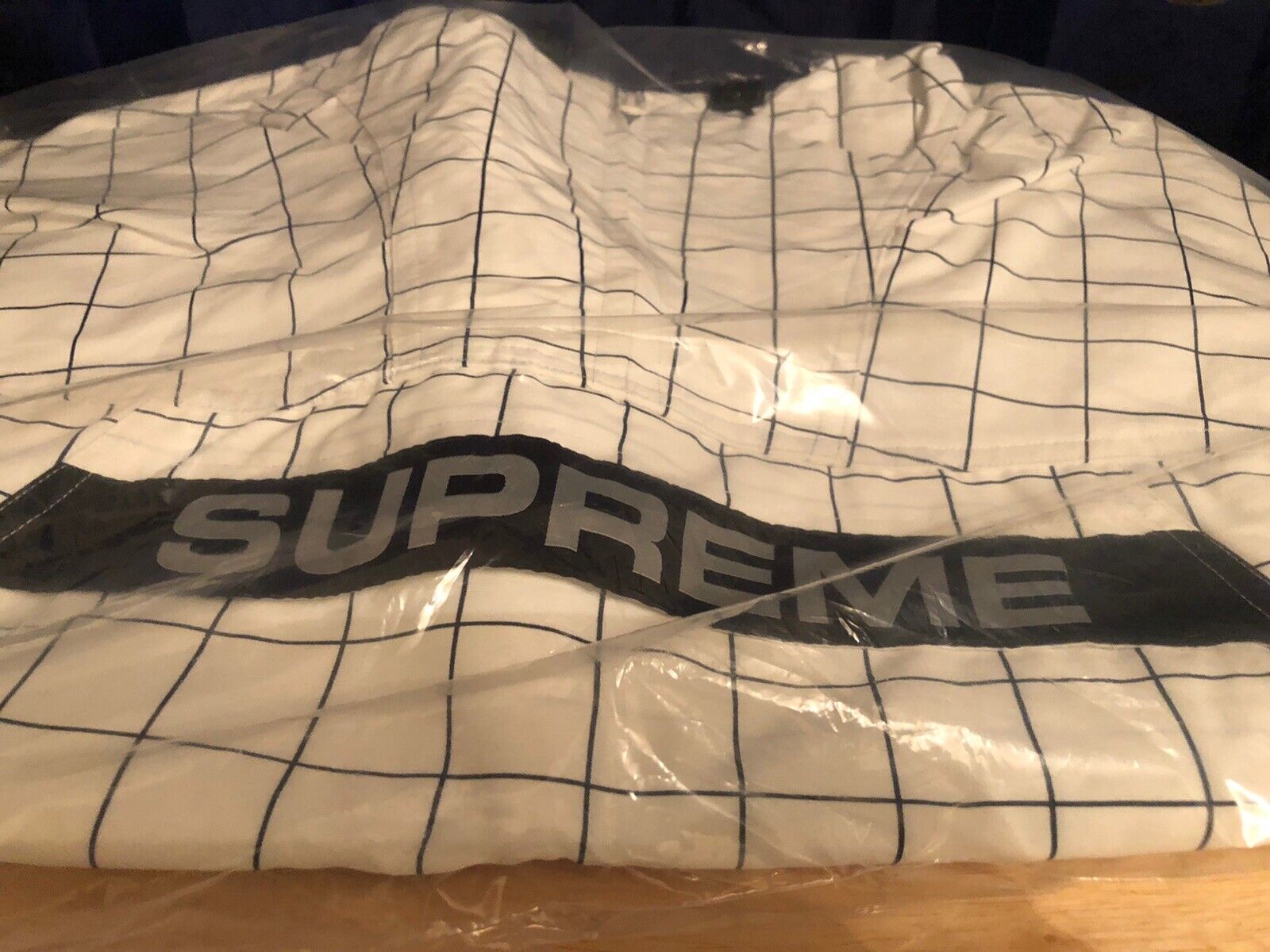 supreme heavy anorak windowpane Msize