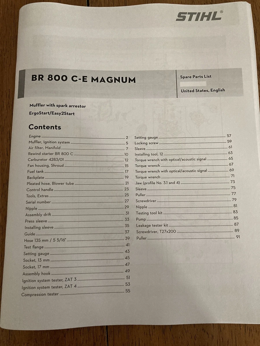 19+ Stihl Br800 Parts Diagram