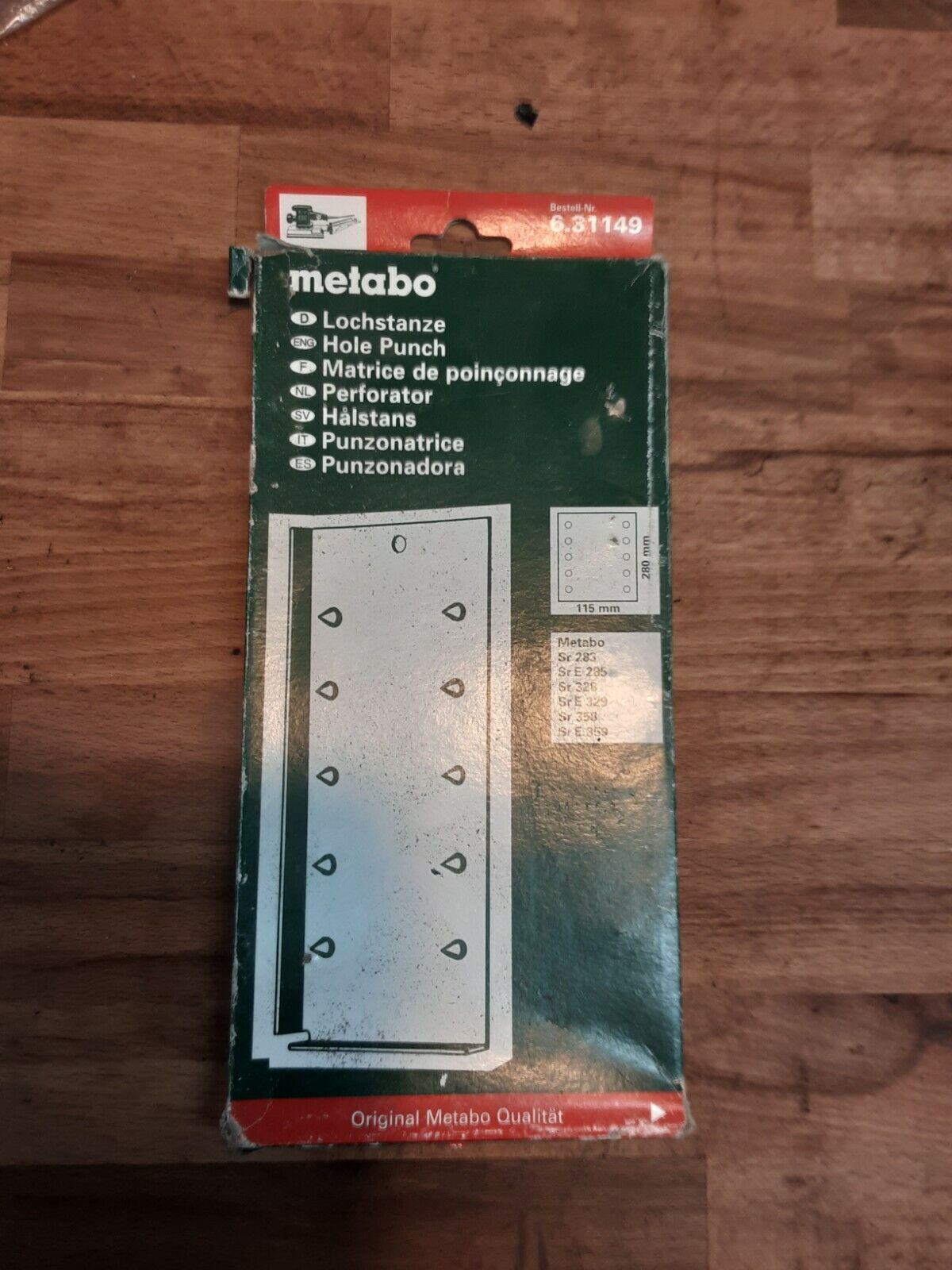 Metabo Hole Punch / base plate 3612C. Tatty box kept in workshop. 6.31149