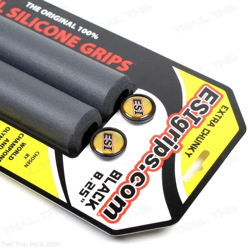 Empuñaduras de bicicleta ESI Extra Gruesas XXL 100 % silicona MTB 34 mm / 209 mm Amortiguador Foto 3 de 3