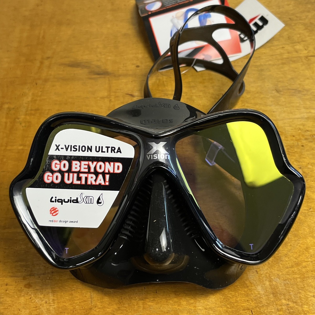 Mares X-Vision Ultra Liquidskin Dive Mask Black/Black with Gold