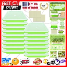 Compact 16 Trays Microgreens Sprouting System with Planting Paper Included