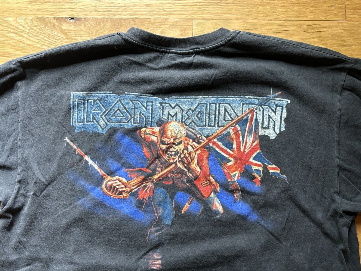 90s 総柄　iron Maiden Eddie Aces 　スカル　Tシャツ Vintage Iron Maiden Eddie Aces AOP Double Sided 90s
