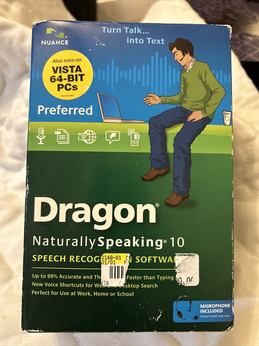 Nuance Dragon Naturally Speaking 10 Preferred Headset Speech Recognition  Headset