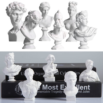 2,4 zoll Klassische Harz Griechischen David Kopf Büste Statue Replik Skulptur